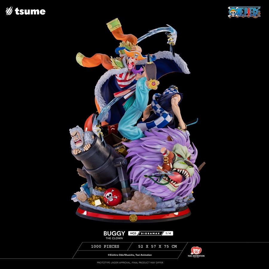 One Piece Figure Buggy The Clown HQS Series 1/4 Scale Statue By Tsume Art